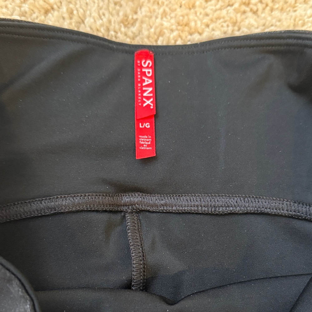 SPANX faux leather black High-Waist Leggings
